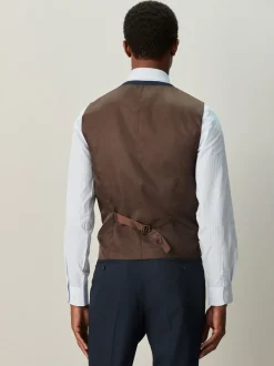 Next Bleu marine - Gilet de costume À carreaux Best