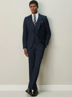 Next Bleu marine - Gilet de costume À carreaux Best