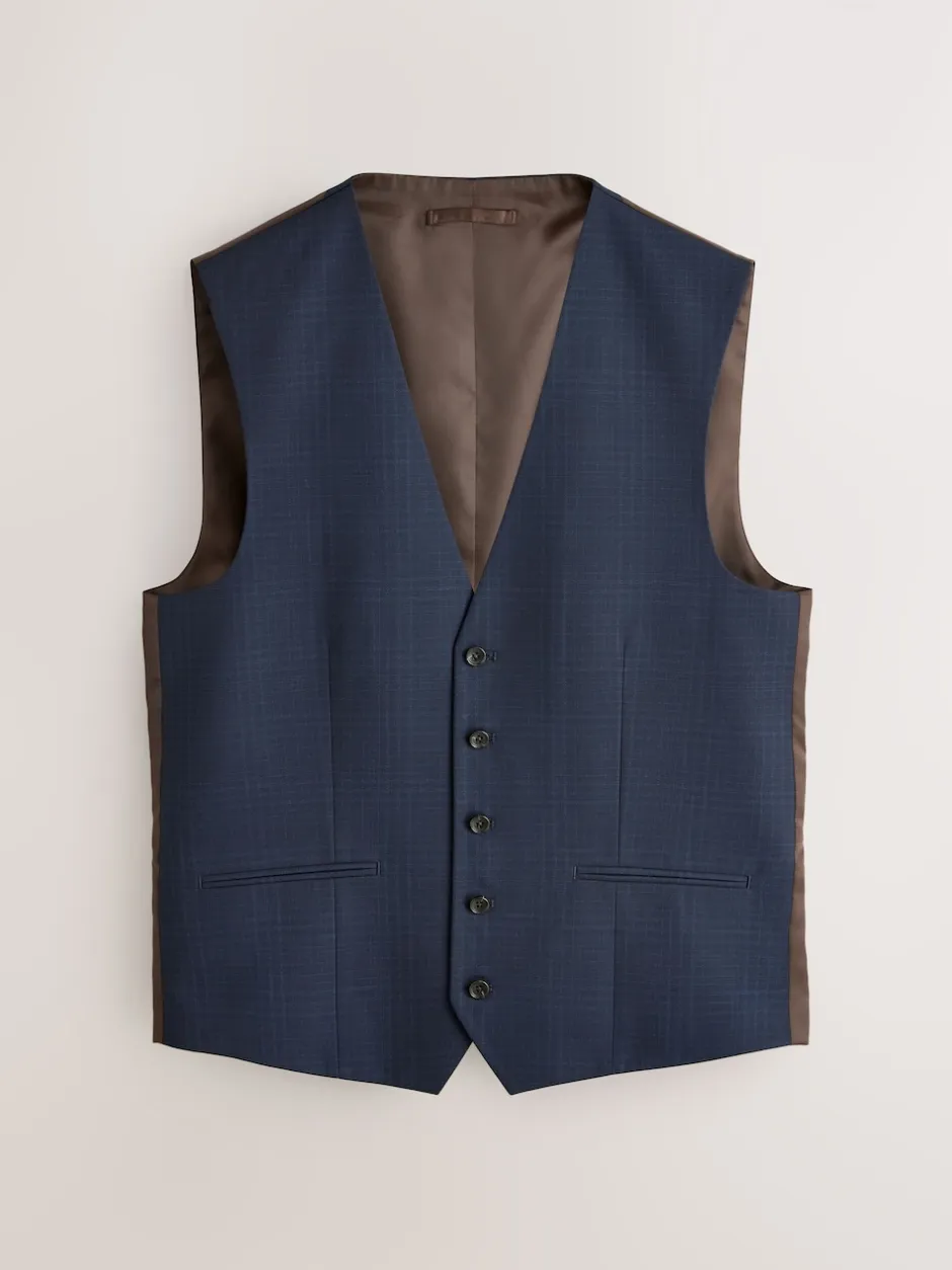 Next Bleu marine - Gilet de costume À carreaux Best
