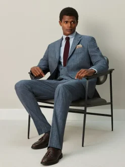 Next Bleu marine - Gilet de costume à carreaux Best