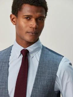 Next Bleu marine - Gilet de costume à carreaux Best