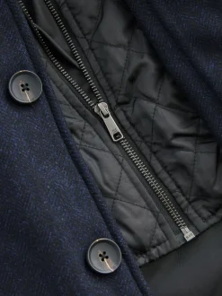 Next Bleu marine - Gilet en laine à chevrons Manteau matelassé Online