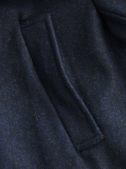 Next Bleu marine - Gilet en laine à chevrons Manteau matelassé Online