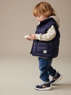 Next - Gilet matelassé (3mths-10yrs) Bleu marine Sale
