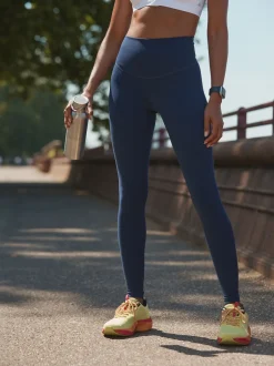 Next Bleu marine - Legging Sports Dry Tech Tummy Control taille haute New