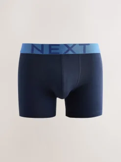 Next Bleu marine - Lot de 5 - Boxer en coton riche Discount