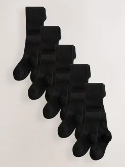 Next Bleu marine - Lot de 5 de collants pour l'école en coton riche