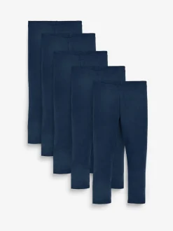 Next - Lot de 5 leggings (3-16ans) Bleu marine Outlet