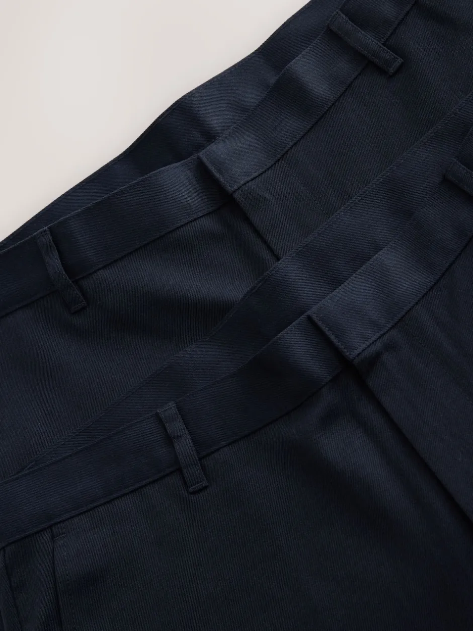 Next Bleu marine - Lot de 2 pantalons intelligents unis sur le devant