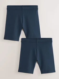 Next Bleu marine - Lot de 2 shorts de vélo extensibles en coton riche (3-16ans) Online