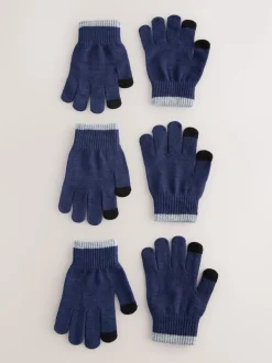 Next Bleu marine - Magic Gants 3 paquets (3-16ans) Clearance