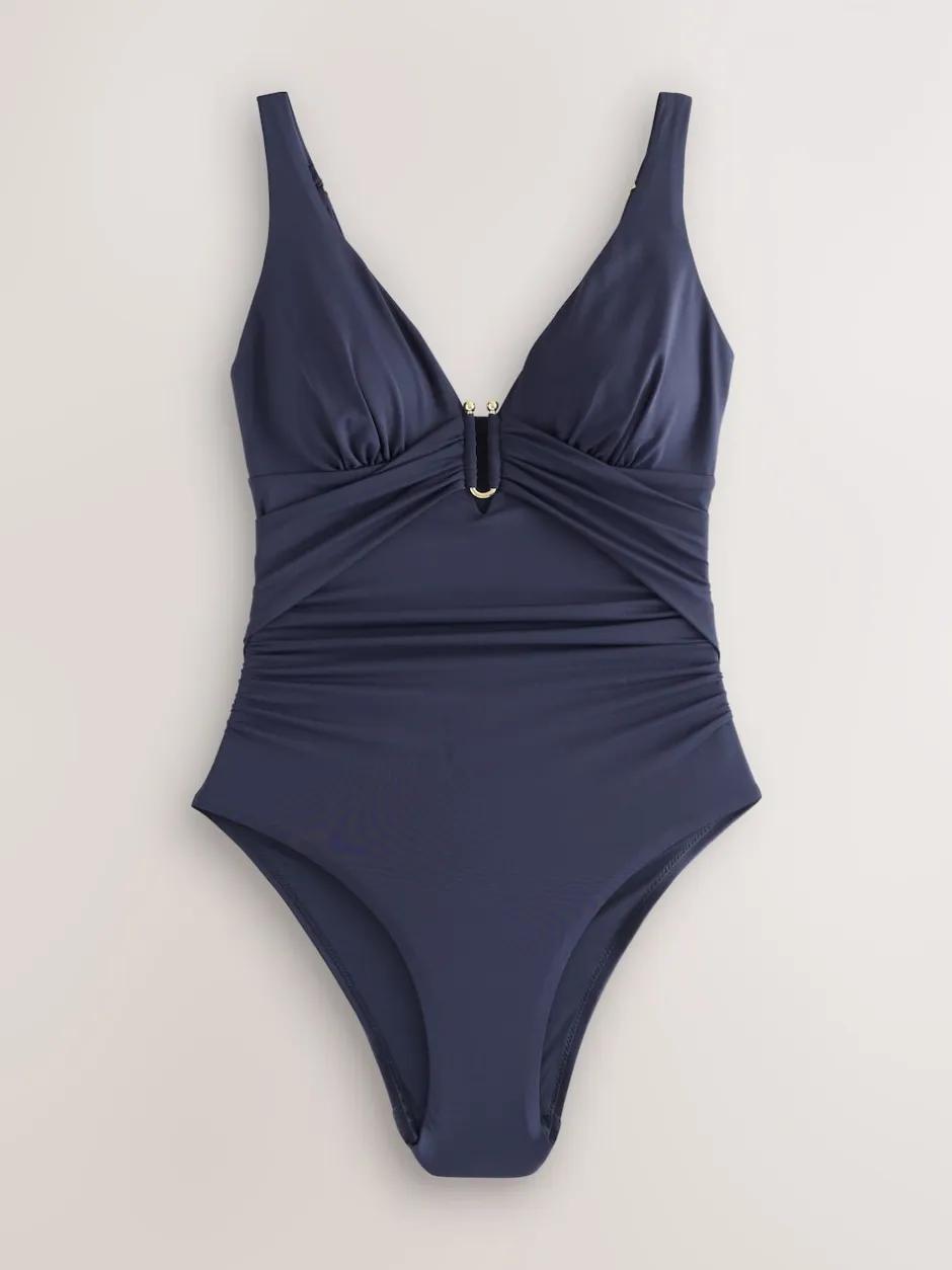 Next Bleu marine - Maillot de bain Urim Tummy Control à décolleté plongeant Discount