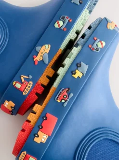 Next Bleu marine à motif camions - Bottines en caoutchouc Best