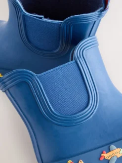 Next Bleu marine à motif camions - Bottines en caoutchouc Best