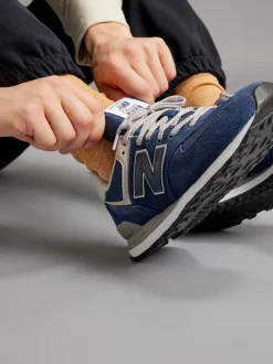 New Balance - Mens 574 Trainers Bleu marine Best