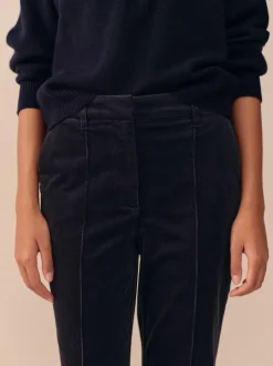 Next Bleu marine - Pantalon bootcut N. Premium en velours côtelé Best