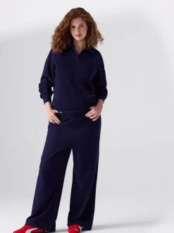 Next Bleu marine - Pantalon de maternité large douillet Discount