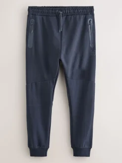 Next Bleu marine - Pantalon de jogging en interlock doux au toucher à poignets New
