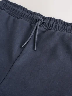 Next Bleu marine - Pantalon de jogging en interlock doux au toucher à poignets New