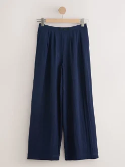 Next Bleu marine - Pantalon plissé ultra-large Sale
