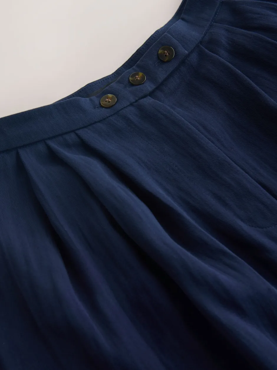 Next Bleu marine - Pantalon plissé ultra-large Sale