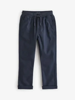 Next Bleu marine - Pantalon Pull-On à Taille Côtelée (3-16ans)