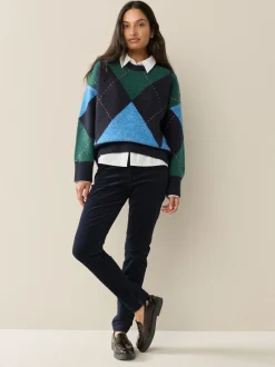 Next Bleu marine - Pantalon skinny en velours côtelé Online