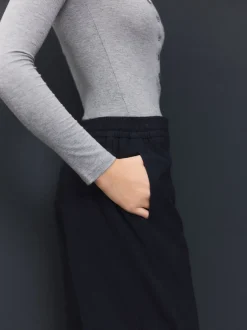 Next Bleu marine - Pantalons Amples habillés en laine Online