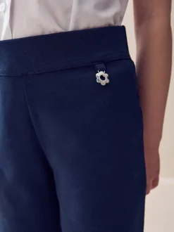 Next Bleu marine - Pantalons d'école extensibles à boutonnières en coton riche (3-16ans) Best