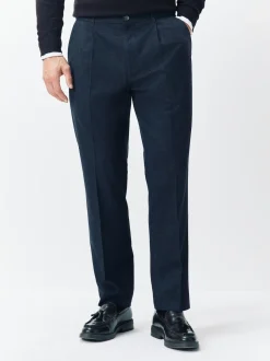 Next Bleu marine - Pantalons fuselés à coupe standard, élégants, texturés doux au toucher Sale