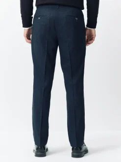 Next Bleu marine - Pantalons fuselés à coupe standard, élégants, texturés doux au toucher Sale