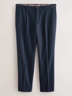 Next Bleu marine - Pantalons fuselés à coupe standard, élégants, texturés doux au toucher Sale