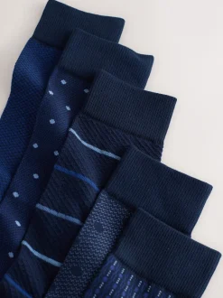 Next Bleu marine - Pattern Smart Socks 5 Pack