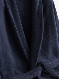 Next - Peignoir en tissu éponge et coton Bleu marine Clearance