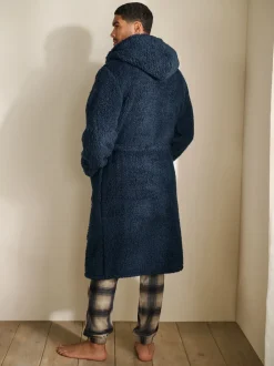 Next Bleu marine - Peignoir imitation peau de mouton Discount