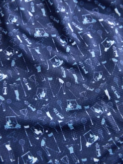 Next Bleu marine - Polo de golf à imprimé géométrique actif Sale