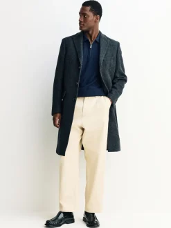 Next Bleu marine - Polo texturé élégant à col zippé Discount