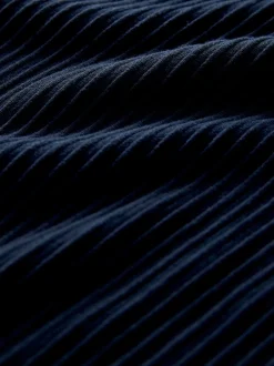 Next Bleu marine - Polo texturé élégant à col zippé Discount