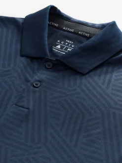Next Bleu marine - Polos de golf Active Jacquard Hot