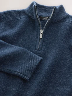 Next Bleu marine - Pull en maille à col zippé (3-16 ans) Sale