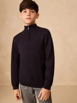 Next Bleu marine - Pull quart de zip (3-16ans) New