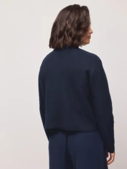 Next Bleu marine - Pulls ultra-doux à Col montant avec coutures Outlet