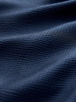 Next Bleu marine - Robe longue en satin à manches longues torsadée sur le devant Outlet