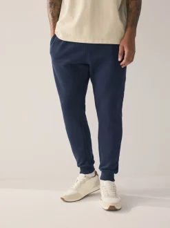 Next Bleu marine - Slim Fit (Slim Fit) - Pantalon de Joggings en coupe ajustée à dos brosse Discount