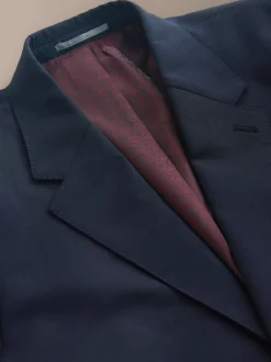 Next Bleu marine - Slim Fit (Slim Fit) - Veste de costume Signature Nova Fides en 100% laine italienne New