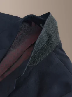 Next Bleu marine - Slim Fit (Slim Fit) - Veste de costume Signature Nova Fides en 100% laine italienne New