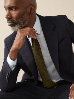 Next Bleu marine - Slim Fit (Slim Fit) - Veste de costume Signature Nova Fides en 100% laine italienne New