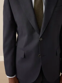 Next Bleu marine - Slim Fit (Slim Fit) - Veste de costume Signature Nova Fides en 100% laine italienne New