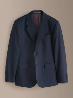 Next Bleu marine - Slim Fit (Slim Fit) - Veste de costume Signature Nova Fides en 100% laine italienne New