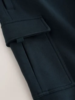 Next Bleu marine - Slim Fit (Slim Fit) - Joggings Cargos Coupe ajustée lourds brossés Outlet